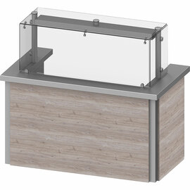 Approach wall with decorative panels and sneeze guard Cube, for 2xGN1/1 product photo