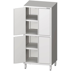 Tall cabinet with hinged doors, 700x700x1800 mm, with two cupboard compartments, welded product photo