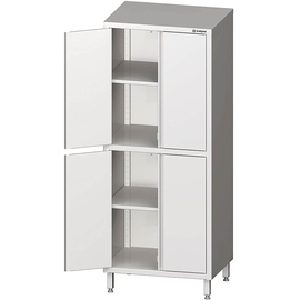 Tall cabinet with hinged doors, 700x500x2000 mm, with two compartments, welded product photo