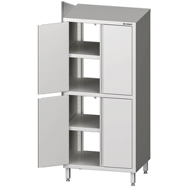 Pass-through tall cabinet with hinged doors, 700x500x1800 mm, with two cupboard compartments, welded product photo