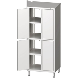 Pass-through tall cabinet with hinged doors, 700x500x2000 mm, with two cupboard compartments, welded product photo