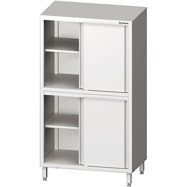 Tall cabinet with sliding doors, 800x500x1800 mm, with two cupboard compartments, welded product photo
