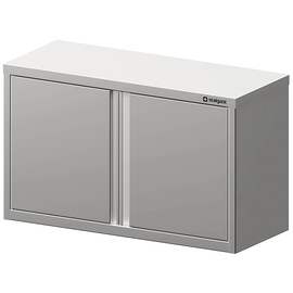Wall cabinet with hinged doors, 800x400x600 mm, welded product photo