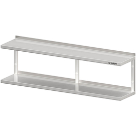 Double wall shelf with angle brackets 1700x400x400 mm height adjustable, welded product photo
