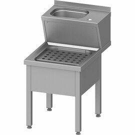 Combined handwash sink with upstand, 500x600x850 mm product photo