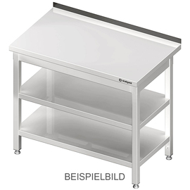 Work table with base and intermediate shelf, 400x600x850 mm, without upstand, welded product photo