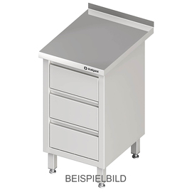 Drawer cabinet with 3 drawers, 450x700x850 mm, without upstand, welded product photo