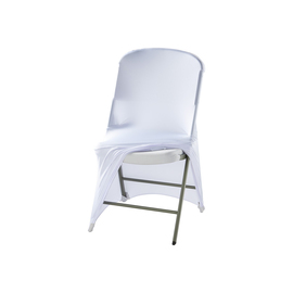Stretch cover for buffet folding chair with approx. 465 x 530 x 900 mm (WxDxH), white product photo  S