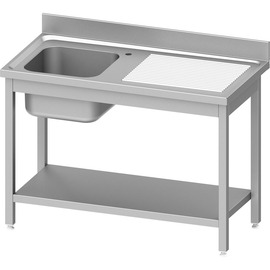 kitchen sink table ECO ST 61 drainboard on the right | plain | 1 basin | 1000 mm x 700 mm H 850 mm | self-assembly product photo