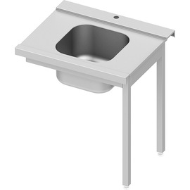 ECO inlet table on two legs with one basin 800x670x870 mm, right side mounting, with upstand, self-assembly product photo