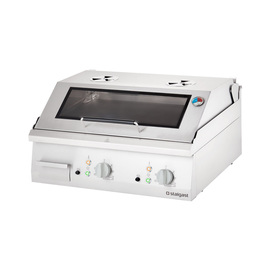 Electric griddle plate as tabletop device with lid, 800x700 mm, smooth grill surface, Series 700 ND product photo