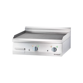Electric griddle plate as tabletop device, 800x700 mm, ribbed grill surface, Series 700 ND product photo