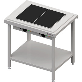 Warming unit with a glass ceramic warming plate 2x GN1/1, 920x750x880, stainless steel cover product photo