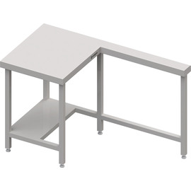 Cash register station with work surface left 1400x750x880 mm stainless steel worktop product photo