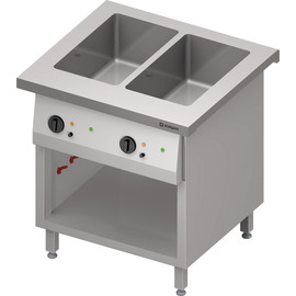Bain-Marie station "Free Flow" 2x GN1/1 basins, 799x750x880 mm stainless steel cover product photo