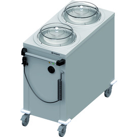 Heatable double plate dispenser, mobile 1000x510x880 mm for food distribution systems product photo