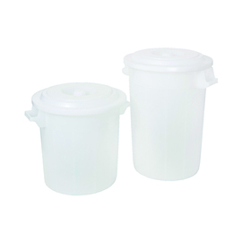 barrel with lid PE white 40 ltr Ø 370 mm product photo