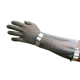 piercing protective glove PROTEC 49+20 XXS brown with cuff • cut-resistant product photo