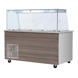 salad counter with countertop vitrine | suitable for 4 x GN 1/1 | granite counter top product photo