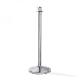 barrier post Royal stainless steel silver coloured | shiny cylindrical pole head product photo