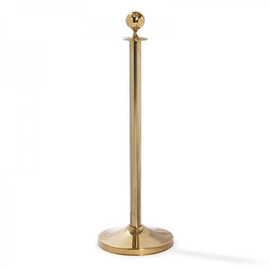 barrier post Elegance stainless steel brass coloured ball-shaped pole head Ø 320 mm H 0.995 m product photo