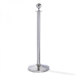 barrier post Elegance stainless steel silver coloured | shiny ball-shaped pole head Ø 320 mm H 0.995 m product photo