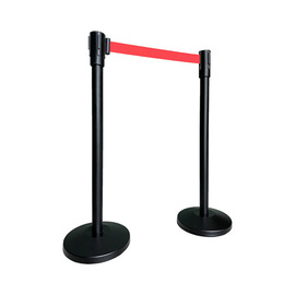 barrier post Trendy stainless steel black | webbing colour red barrier length 1.8 m product photo