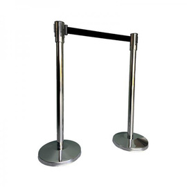 barrier post Trendy stainless steel | webbing colour black barrier length 1.8 m product photo
