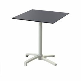 patio table foldable sand-coloured | black | square 700 mm x 700 mm product photo