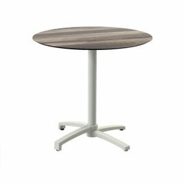 patio table foldable sand couloured | Tropical Wood | round Ø 700 mm product photo