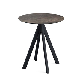 patio table Infinity black | Riverwashed Wood round Ø 700 mm product photo
