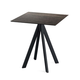 patio table Infinity black | Riverwashed Wood square | 700 mm x 700 mm product photo