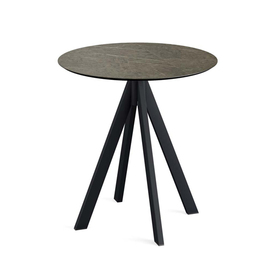 patio table Infinity black | Midnight Marble round Ø 700 mm product photo