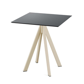 patio table Infinity beige | black square | 700 mm x 700 mm product photo
