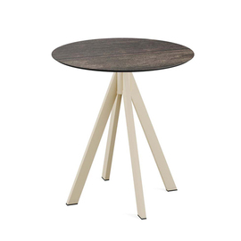 patio table Infinity beige | Riverwashed Wood round Ø 700 mm product photo