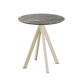 patio table Infinity beige | Galaxy Marble round Ø 700 mm product photo