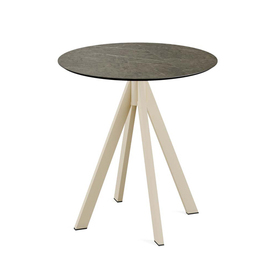patio table Infinity beige | Midnight Marble round Ø 700 mm product photo