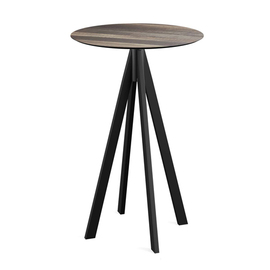 bar table Infinity black | Tropical Wood round Ø 700 mm product photo