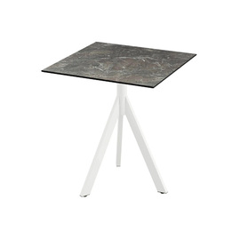 patio table TRIPOD foldable white | Galaxy Marble 700 mm x 700 mm H 740 mm product photo