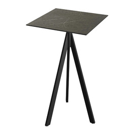 bar table TRIPOD foldable black | Midnight Marble 700 mm x 700 mm H 1100 mm product photo