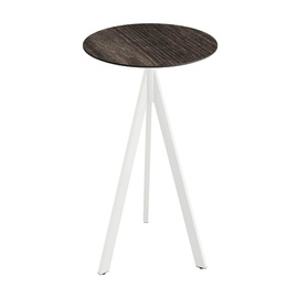 bar table TRIPOD foldable white | Riverwashed Wood Ø 700 mm H 1100 mm product photo