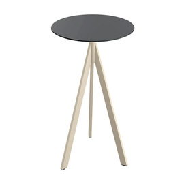 bar table TRIPOD foldable sand couloured | black Ø 700 mm H 1100 mm product photo