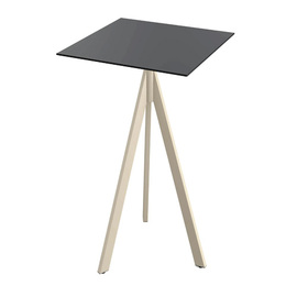 bar table TRIPOD foldable sand couloured | black 700 mm x 700 mm H 1100 mm product photo
