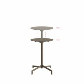 patio table | bar table VERSA cappuccino-coloured foldable Ø 600 mm H 740 mm | 1020 mm product photo