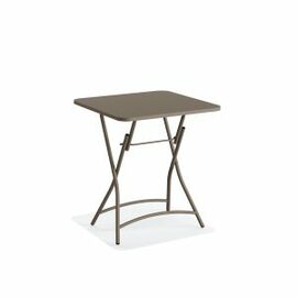 Bistro folding table BREEZE steel cappuccino-coloured square | 600 mm x 600 mm product photo