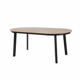 outdoor lounge table | dining table POLLY black | 1800 mm x 1000 mm H 740 mm product photo