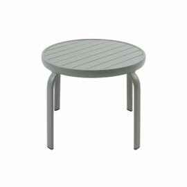 side table PHIL aluminium grey green round Ø 500 mm | stackable product photo