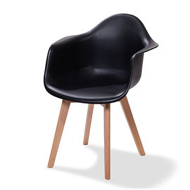stacking chair Keeve black with armrest product photo