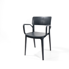 armchair WING stackable • anthracite product photo