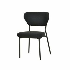 upholstered stacking chair DUKO black fire-resistent product photo